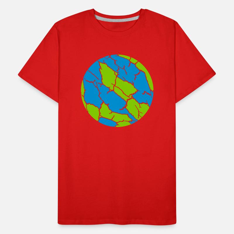 Bunter Ball Risse Muster Männer Premium Bio T-Shirt