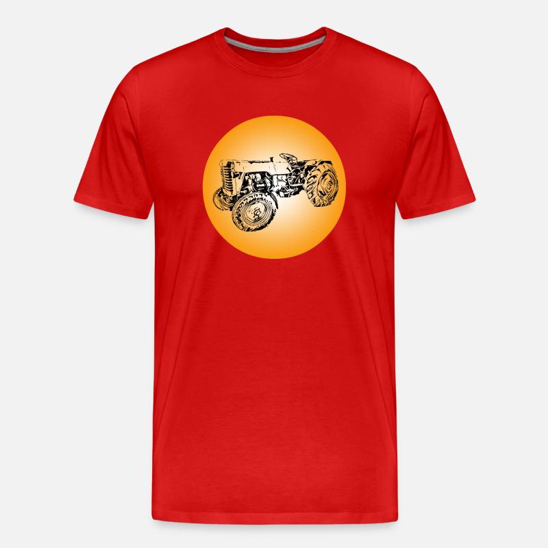 Traktor - Männer Premium Bio T-Shirt - Rot
