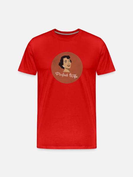 Die perfekte Ehefrau - Männer Premium Bio T-Shirt - Rot