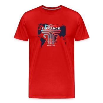 Schneiderliche Eleganz - Männer Premium Bio T-Shirt - Rot - Vorne - Damien (186cm)