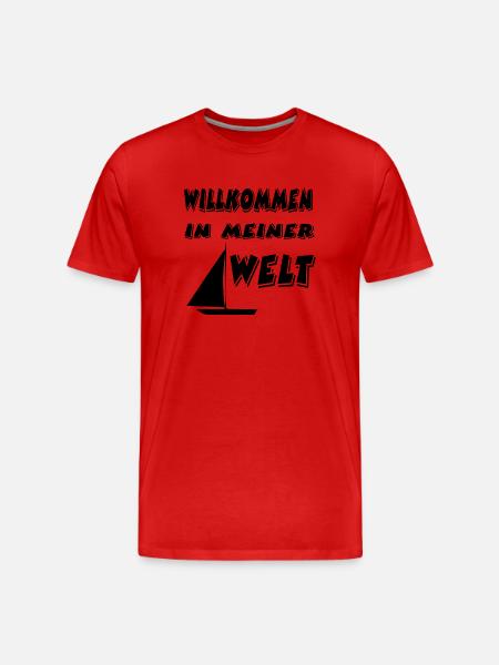Segeln - Männer Premium Bio T-Shirt - Rot