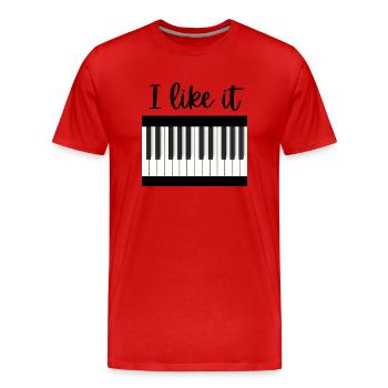I like it - T-shirt bio Premium Homme - rouge - Devant - Damien (186cm)