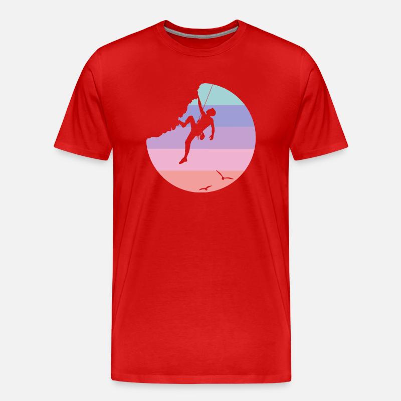 Climbing - Männer Premium Bio T-Shirt - Rot