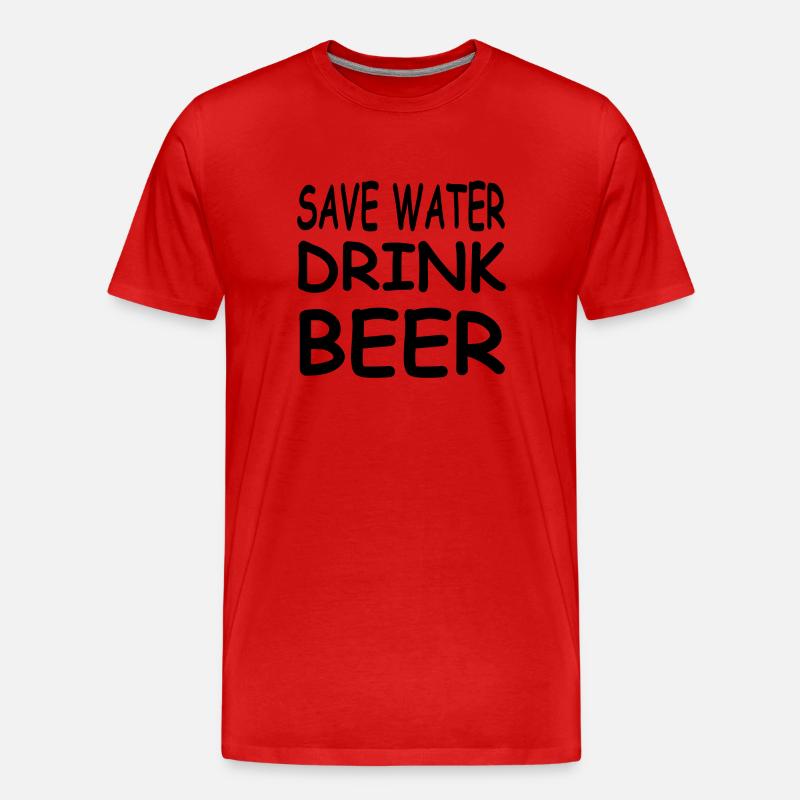 Bier - Männer Premium Bio T-Shirt - Rot