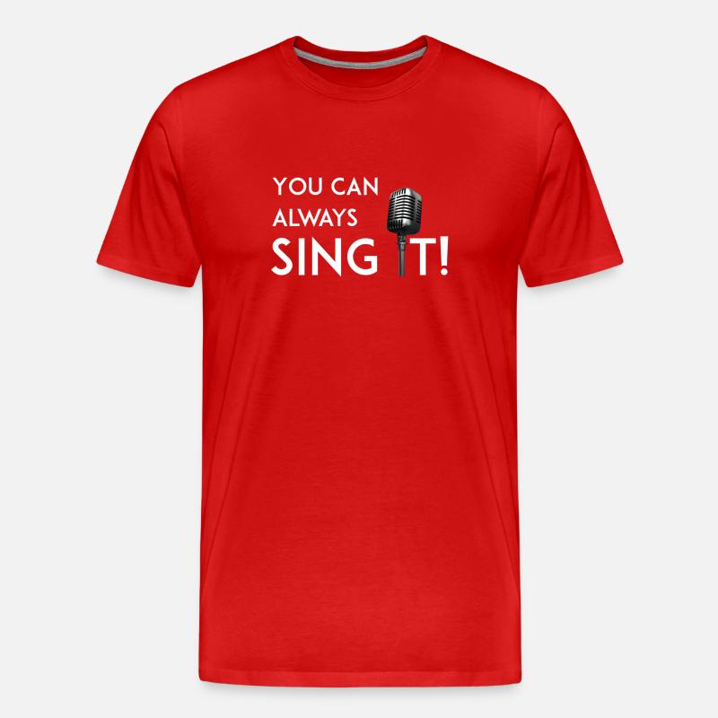 Sing es - Männer Premium Bio T-Shirt - Rot
