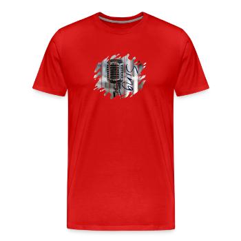 sing - Men's Premium Organic T-Shirt - red - Front - Damien (186cm)