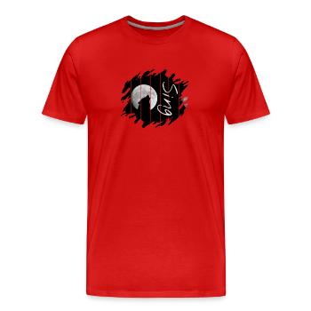 Sing - Men's Premium Organic T-Shirt - red - Front - Damien (186cm)