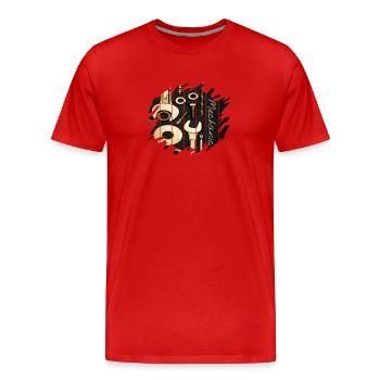 Mechaniker - Männer Premium Bio T-Shirt - Rot - Vorne - Damien (186cm)