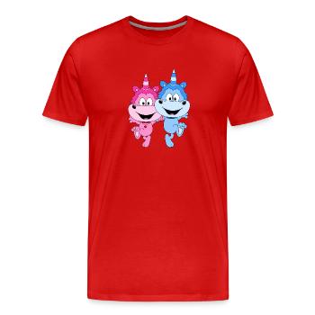 EINHÖRNER - EINHORN - TANZEN - TÄNZERIN - TÄNZER - Männer Premium Bio T-Shirt - Rot - Vorne - Damien (186cm)