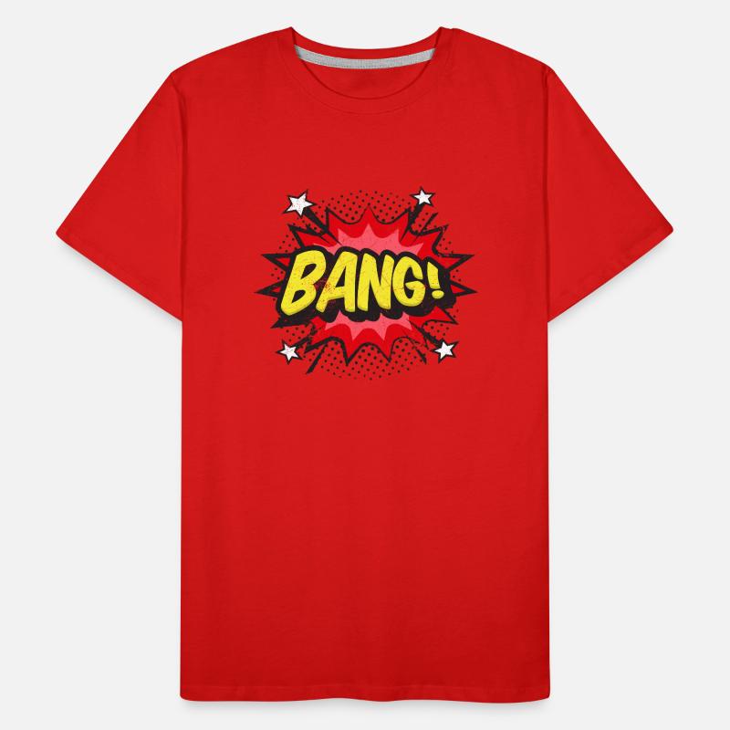 COMIC COMICSTYLE CARTOON BANG COMICS STYLE MOTIFS T-shirt bio Premium Homme