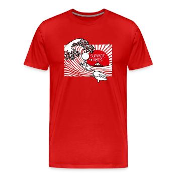 Summer Vibes Doddle - Männer Premium Bio T-Shirt - Rot - Vorne - Damien (186cm)