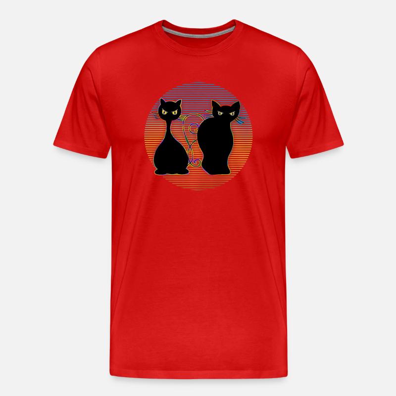 Katzen - Männer Premium Bio T-Shirt - Rot