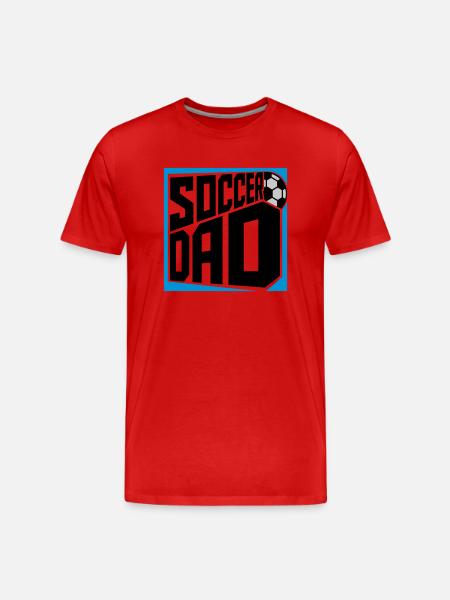 Logo Design Soccer Dad - Men's Premium Organic T-Shirt - red