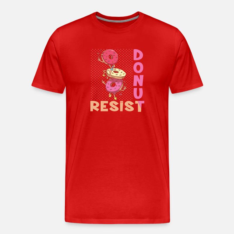 Donut Resist - Männer Premium Bio T-Shirt - Rot