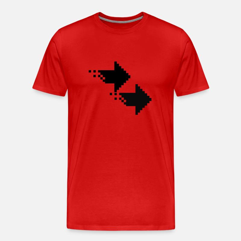 Pfeil - Männer Premium Bio T-Shirt - Rot