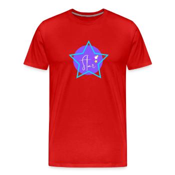 star - Männer Premium Bio T-Shirt - Rot - Vorne - Damien (186cm)