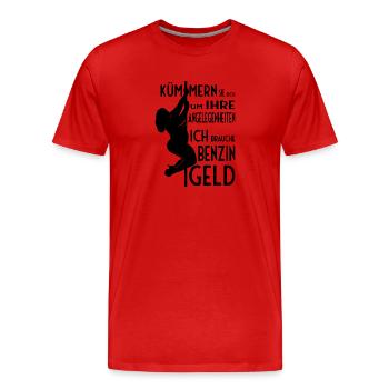 Kümmern Sie sich um Ihre Angelegenheiten - Männer Premium Bio T-Shirt - Rot - Vorne - Damien (186cm)