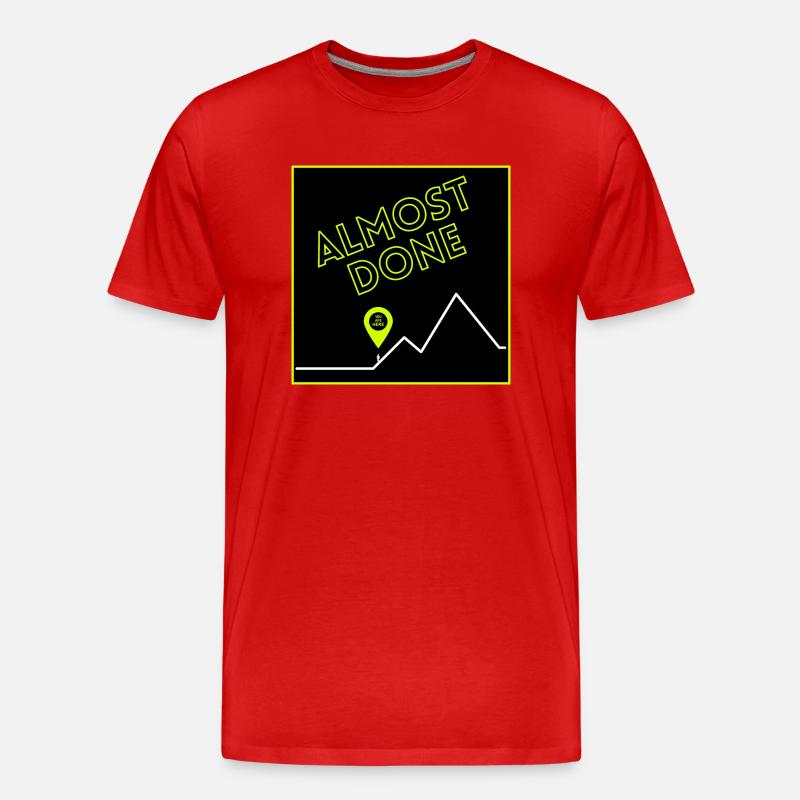 Hiking - Almost done - Männer Premium Bio T-Shirt - Rot