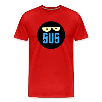 sus - suspect - T-shirt bio Premium Homme - rouge - Devant - Damien (186cm)