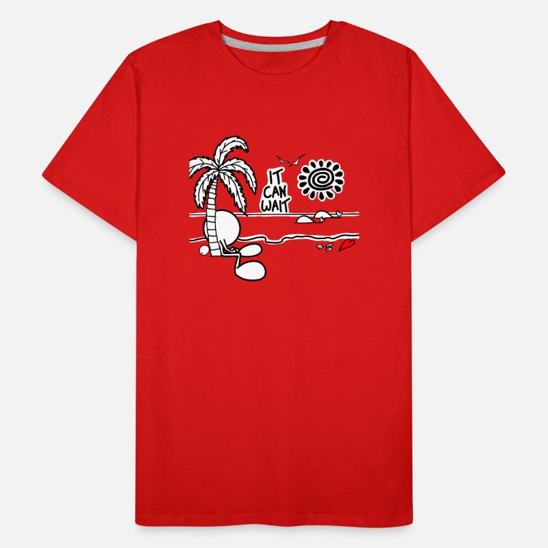 It Can Wait Plain Doodle Männer Premium Bio T-Shirt