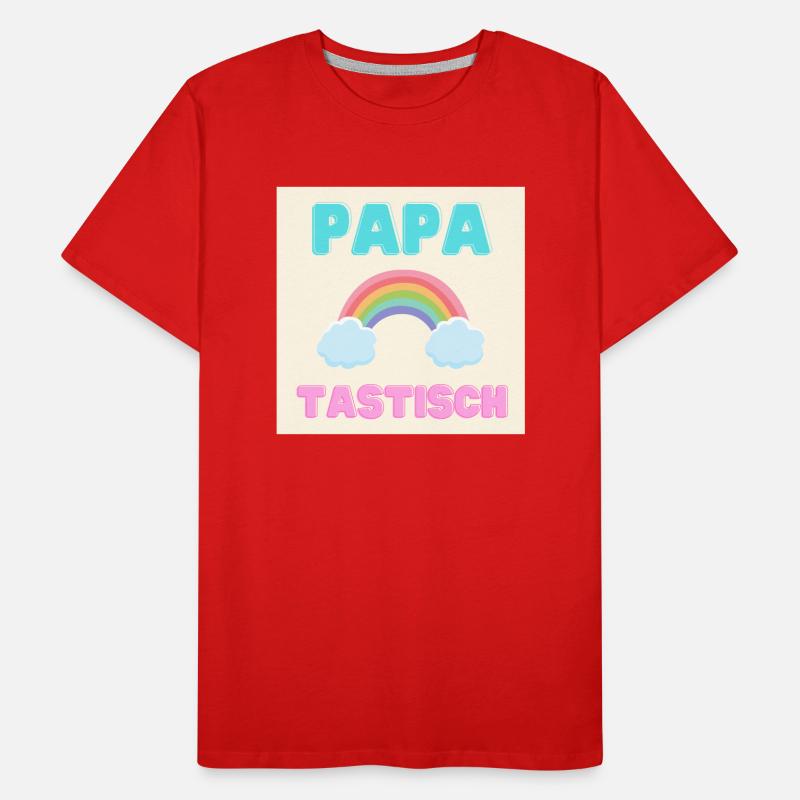 papatastisch - Regenbogen (Rainbow) Version Männer Premium Bio T-Shirt