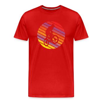 Bicycle Mountain Bike Bike Tour Cycling Cycling - Men's Premium Organic T-Shirt - red - Front - Damien (186cm)