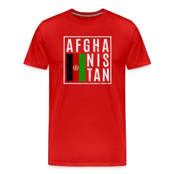 Afghanistan - T-shirt bio Premium Homme - rouge - Devant - Damien (186cm)