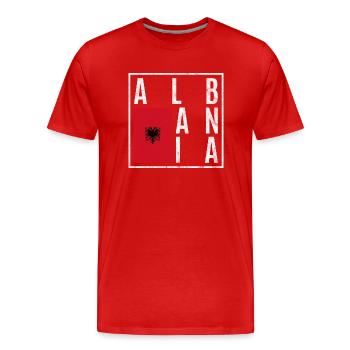 Albanien - Männer Premium Bio T-Shirt - Rot - Vorne - Damien (186cm)