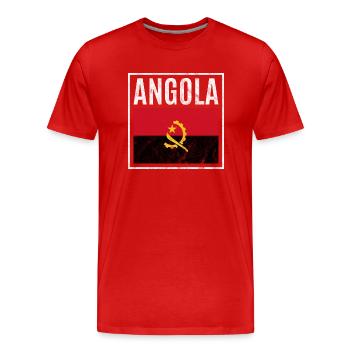 Angola - Männer Premium Bio T-Shirt - Rot - Vorne - Damien (186cm)