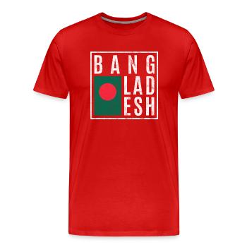 Bangladesch - Männer Premium Bio T-Shirt - Rot - Vorne - Damien (186cm)