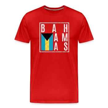 Bahamas - T-shirt bio Premium Homme - rouge - Devant - Damien (186cm)