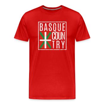 Basque Country - Men's Premium Organic T-Shirt - red - Front - Damien (186cm)