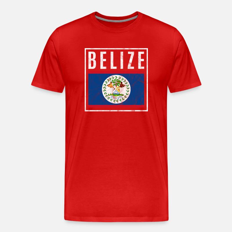 Belize - Männer Premium Bio T-Shirt - Rot