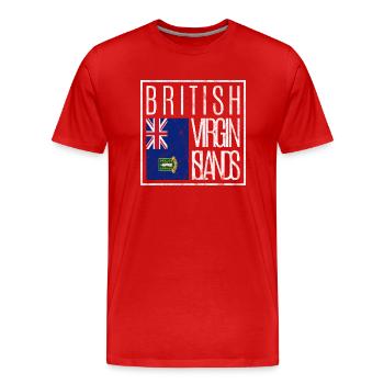 Britische Jungferninseln - Männer Premium Bio T-Shirt - Rot - Vorne - Damien (186cm)
