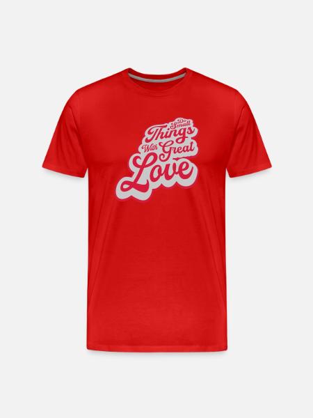 Quote do small things - Men's Premium Organic T-Shirt - red