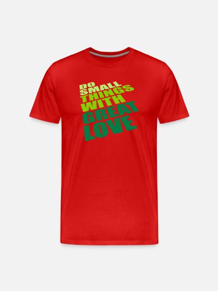 Quote do small things - Men's Premium Organic T-Shirt - red