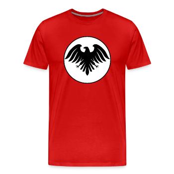 Eagle in flight - Men's Premium Organic T-Shirt - red - Front - Damien (186cm)
