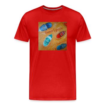 Sweet genie - T-shirt bio Premium Homme - rouge - Devant - Damien (186cm)