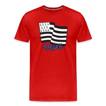 logo Violet - T-shirt bio Premium Homme - rouge - Devant - Damien (186cm)