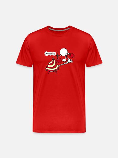 Dream Big Plain Doddle - Men's Premium Organic T-Shirt - red