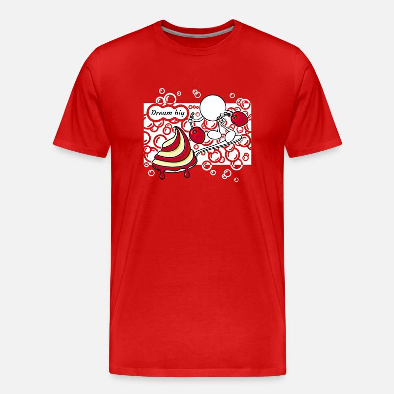 Dream Big Doddle - Männer Premium Bio T-Shirt - Rot