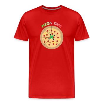 PIZZA ITALY - Men's Premium Organic T-Shirt - red - Front - Damien (186cm)