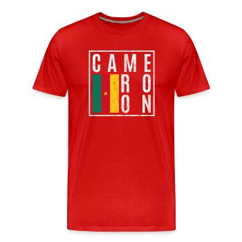 Kamerun - Männer Premium Bio T-Shirt - Rot - Vorne - Damien (186cm)