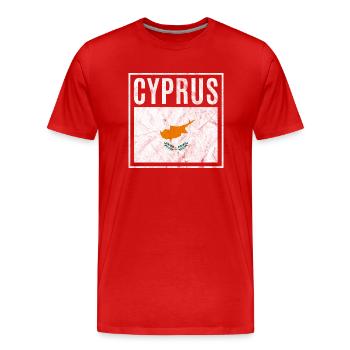 Zypern - Männer Premium Bio T-Shirt - Rot - Vorne - Damien (186cm)