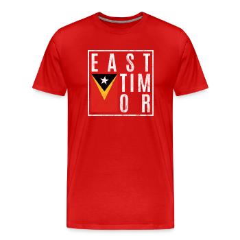 East Timor - Men's Premium Organic T-Shirt - red - Front - Damien (186cm)