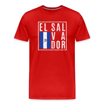 El Salvador - Men's Premium Organic T-Shirt - red - Front - Damien (186cm)
