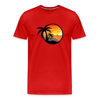 Holiday - T-shirt bio Premium Homme - rouge - Devant - Damien (186cm)
