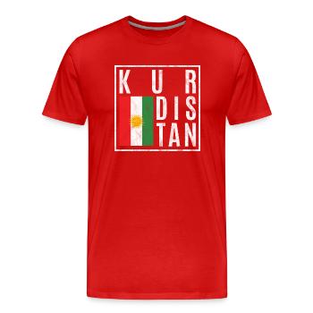 Kurdistan - T-shirt bio Premium Homme - rouge - Devant - Damien (186cm)