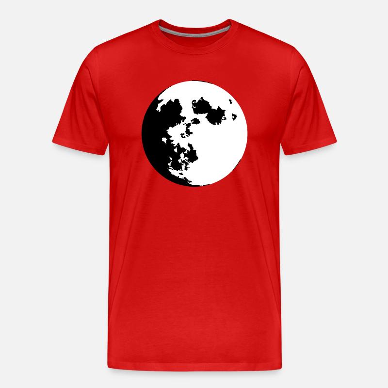 Moon (color customizable) - Men's Premium Organic T-Shirt - red