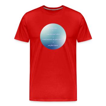 perfect time - Men's Premium Organic T-Shirt - red - Front - Damien (186cm)